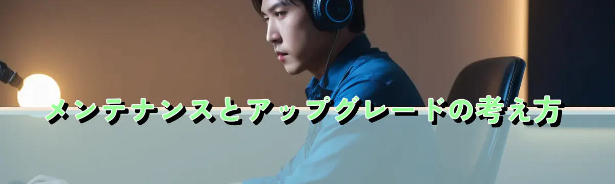 メンテナンスとアップグレードの考え方