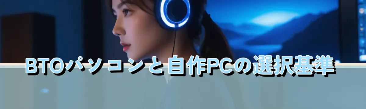BTOパソコンと自作PCの選択基準