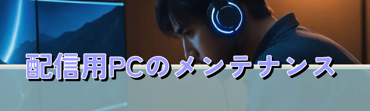 配信用PCのメンテナンス