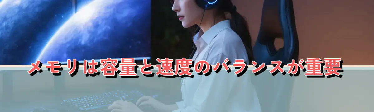 メモリは容量と速度のバランスが重要