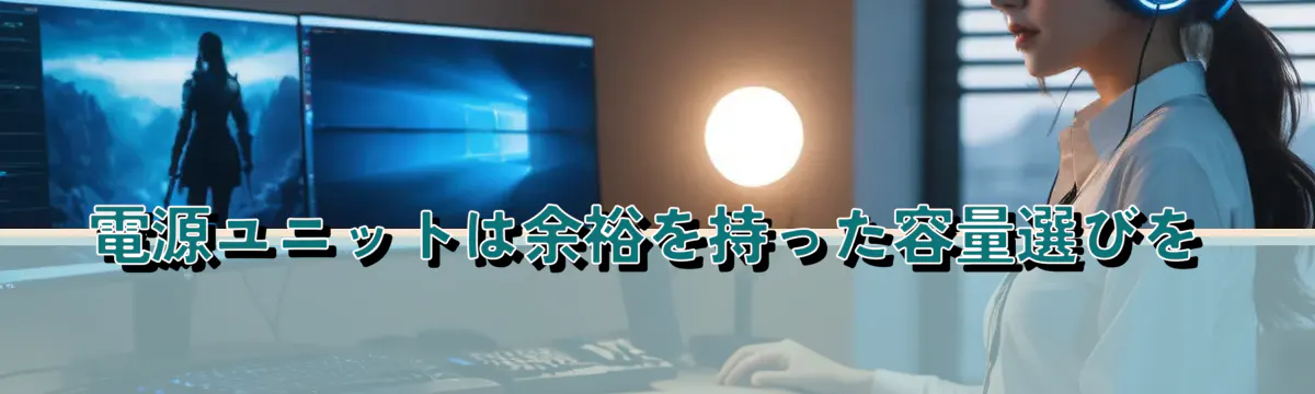 電源ユニットは余裕を持った容量選びを