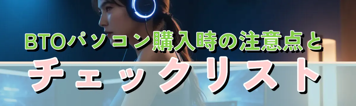 BTOパソコン購入時の注意点とチェックリスト