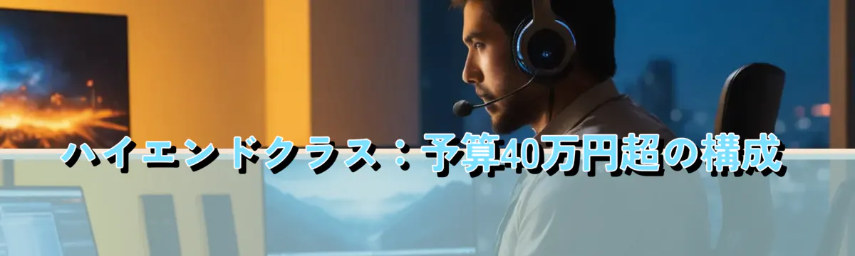 ハイエンドクラス：予算40万円超の構成