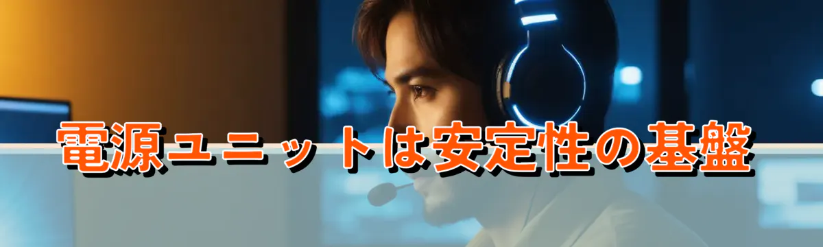 電源ユニットは安定性の基盤