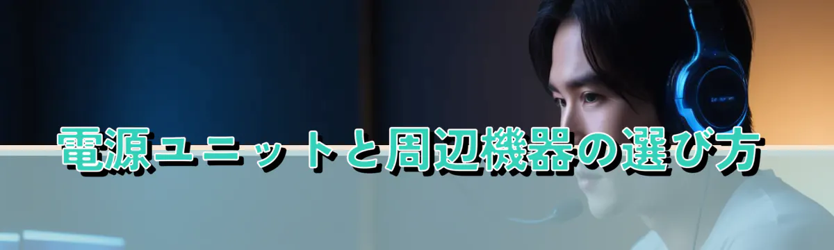 電源ユニットと周辺機器の選び方