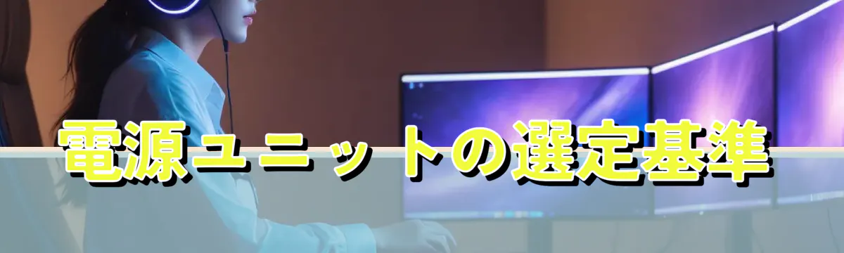 電源ユニットの選定基準