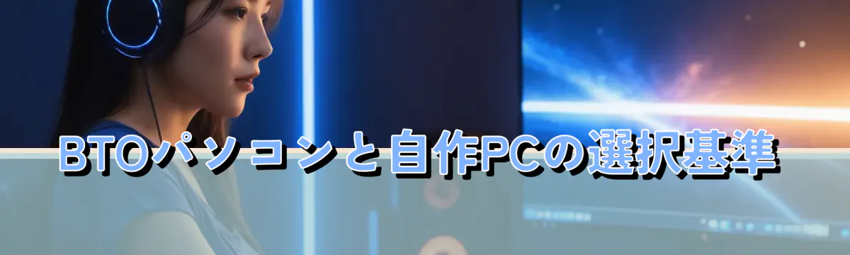 BTOパソコンと自作PCの選択基準