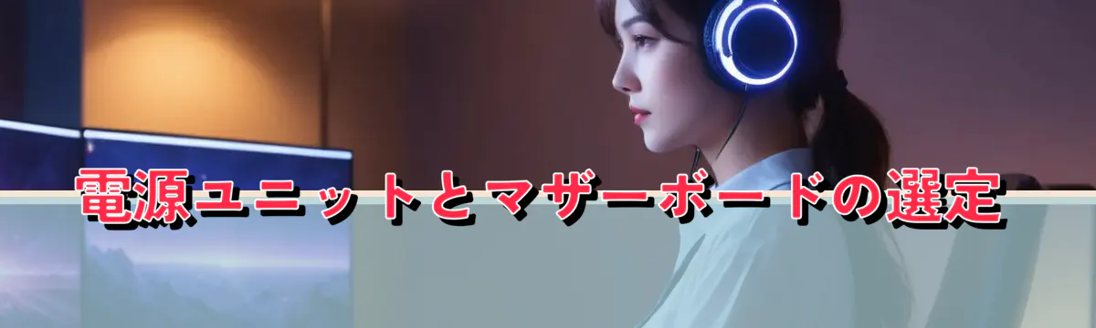 電源ユニットとマザーボードの選定