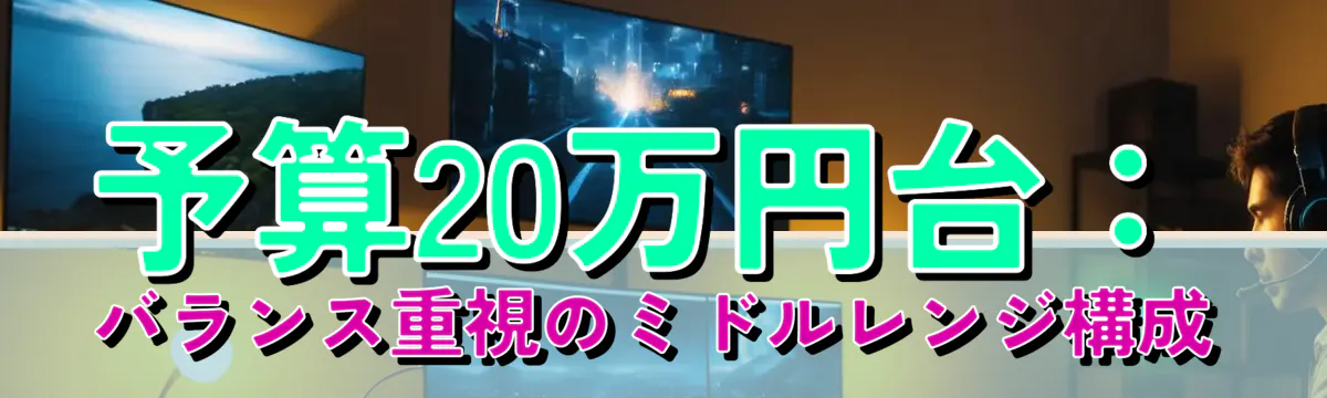 予算20万円台：バランス重視のミドルレンジ構成