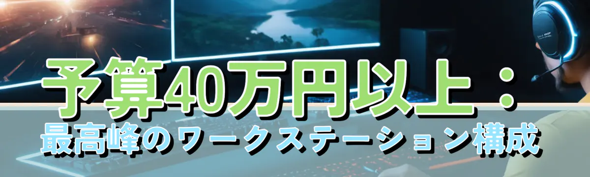 予算40万円以上：最高峰のワークステーション構成