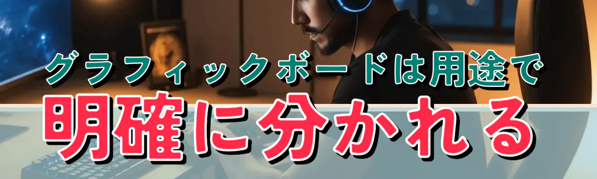 グラフィックボードは用途で明確に分かれる