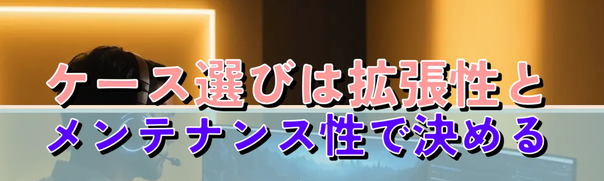 ケース選びは拡張性とメンテナンス性で決める