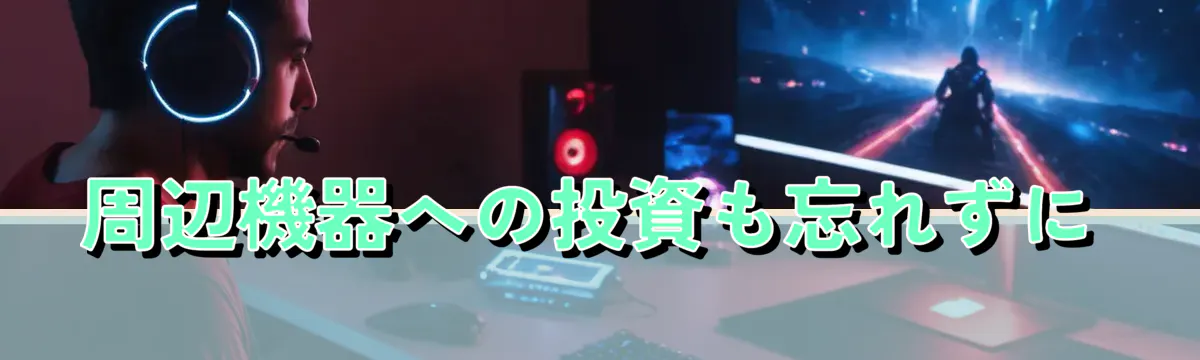 周辺機器への投資も忘れずに