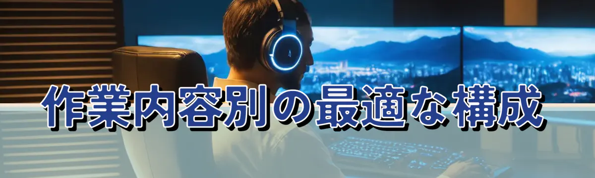 作業内容別の最適な構成