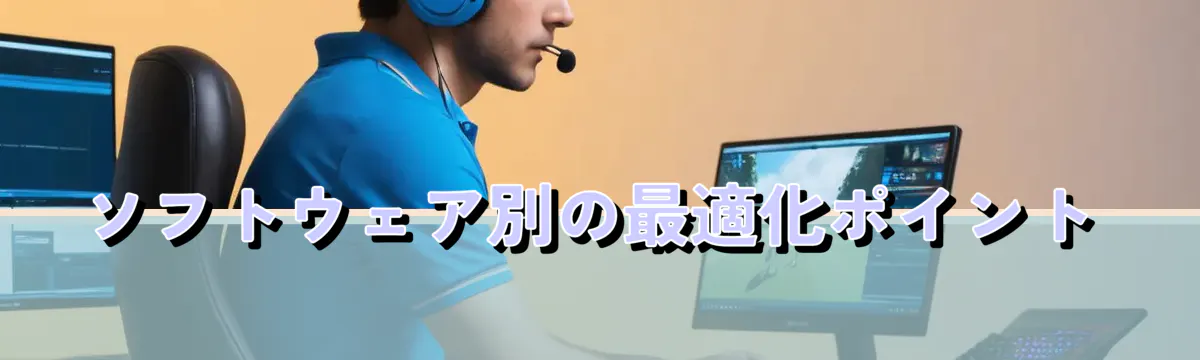 ソフトウェア別の最適化ポイント