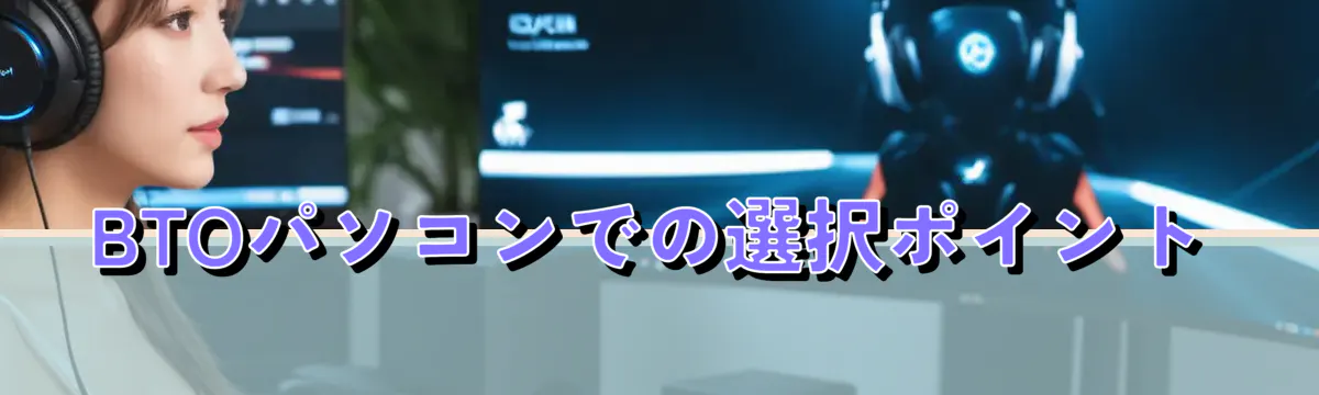BTOパソコンでの選択ポイント