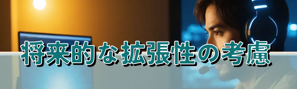 将来的な拡張性の考慮
