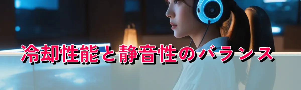 冷却性能と静音性のバランス
