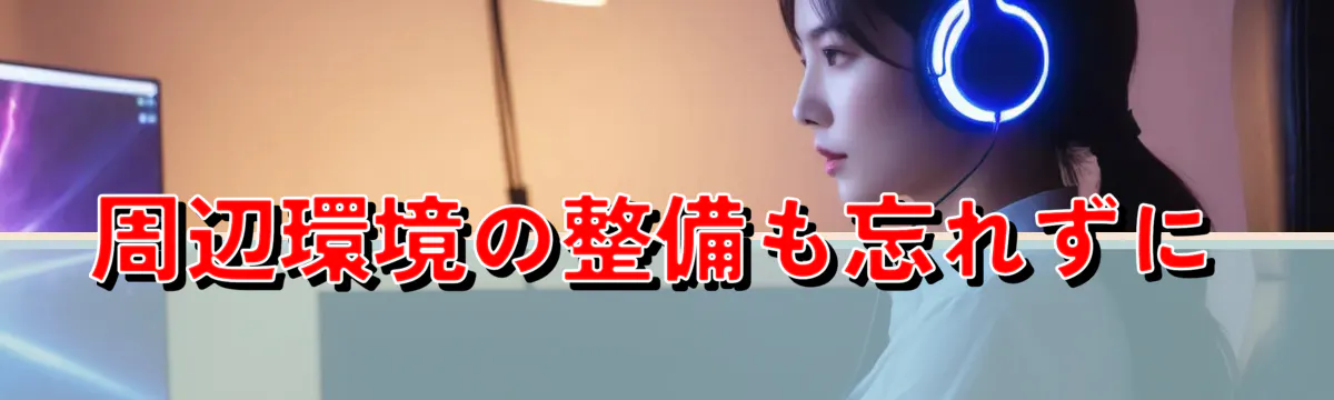 周辺環境の整備も忘れずに