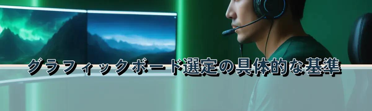 グラフィックボード選定の具体的な基準