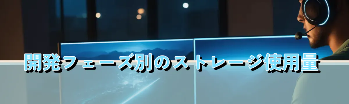 開発フェーズ別のストレージ使用量