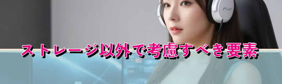 ストレージ以外で考慮すべき要素