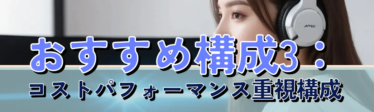 おすすめ構成3：コストパフォーマンス重視構成