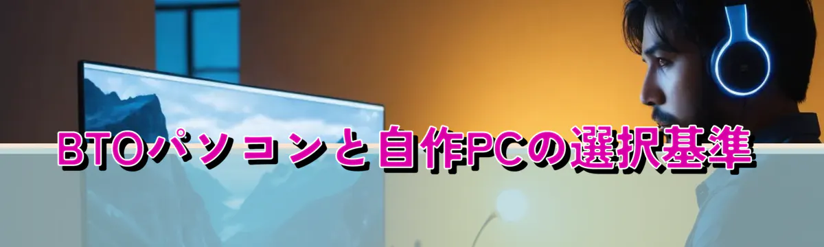 BTOパソコンと自作PCの選択基準