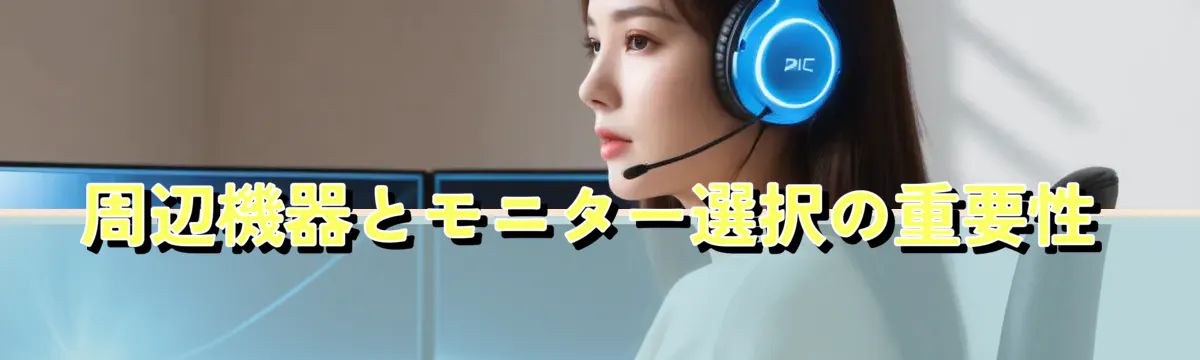 周辺機器とモニター選択の重要性