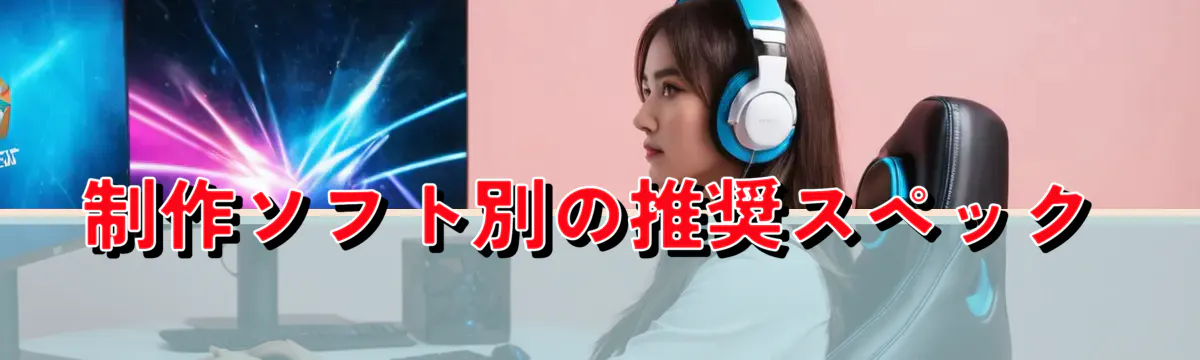 制作ソフト別の推奨スペック