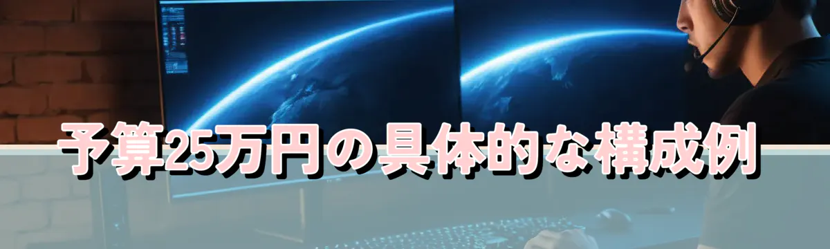 予算25万円の具体的な構成例