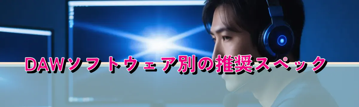 DAWソフトウェア別の推奨スペック