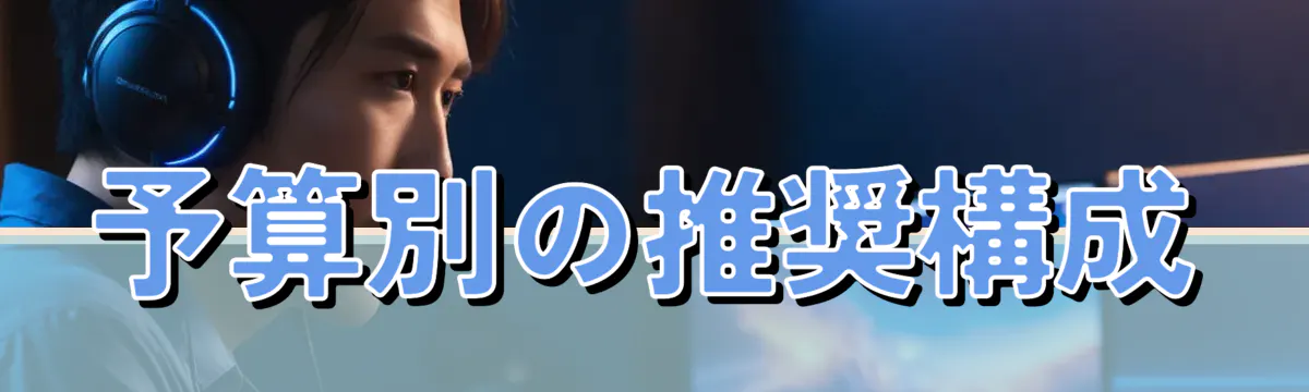 予算別の推奨構成