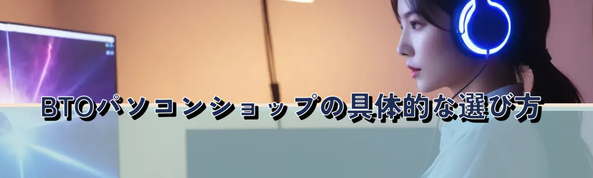 BTOパソコンショップの具体的な選び方