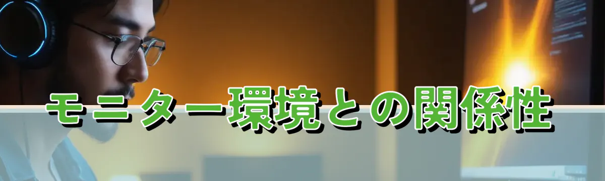 モニター環境との関係性