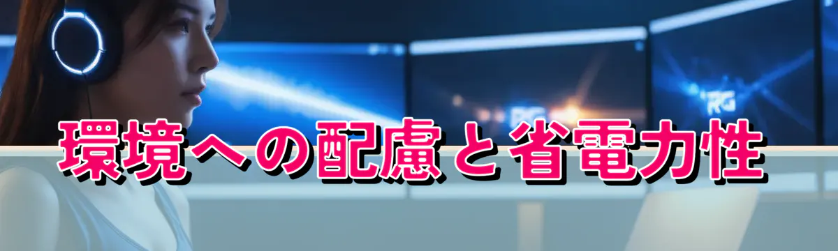 環境への配慮と省電力性