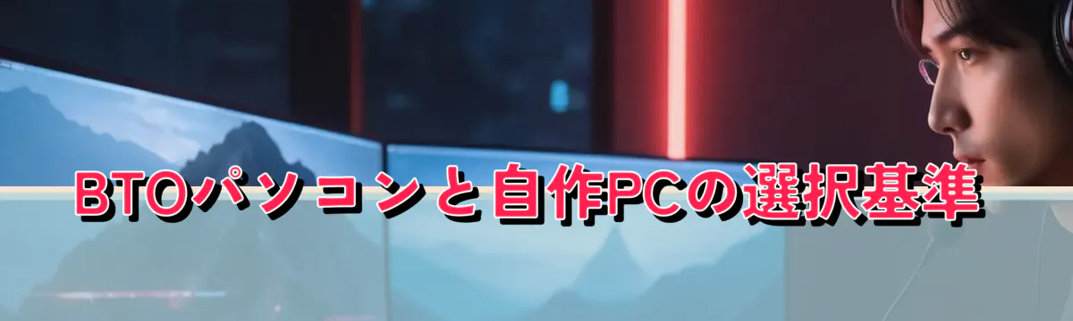 BTOパソコンと自作PCの選択基準