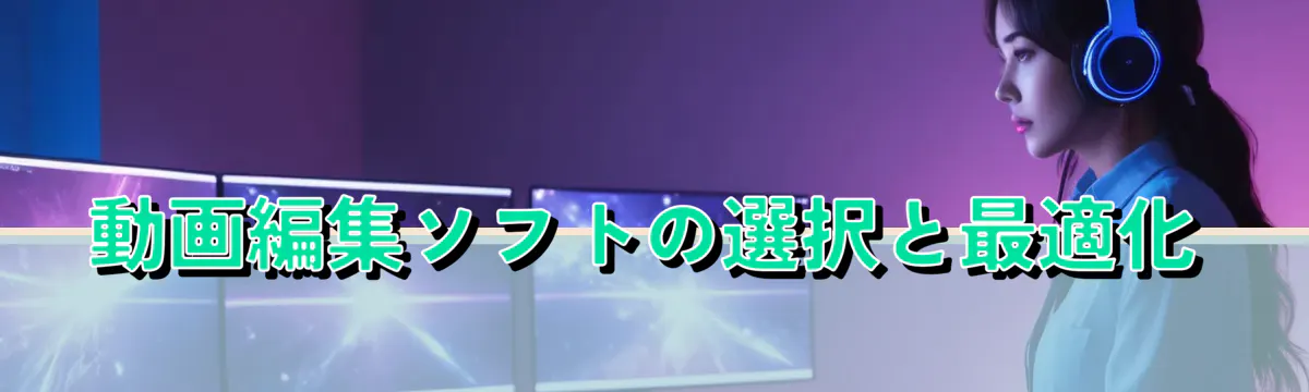 動画編集ソフトの選択と最適化