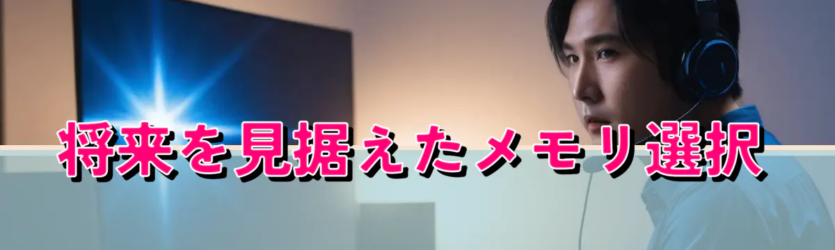 将来を見据えたメモリ選択