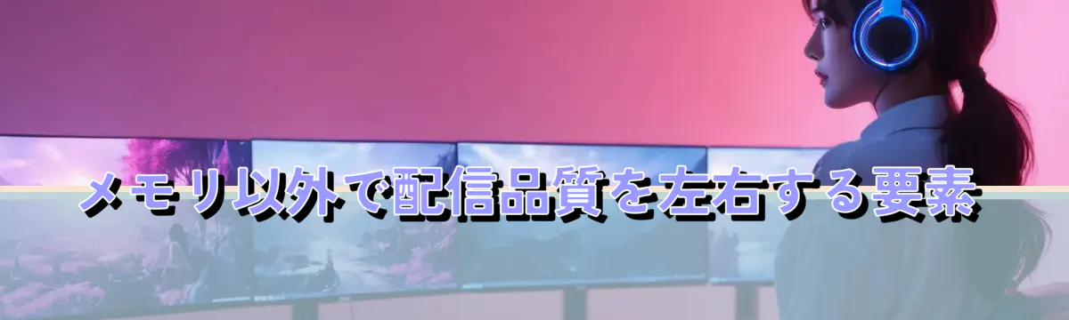 メモリ以外で配信品質を左右する要素