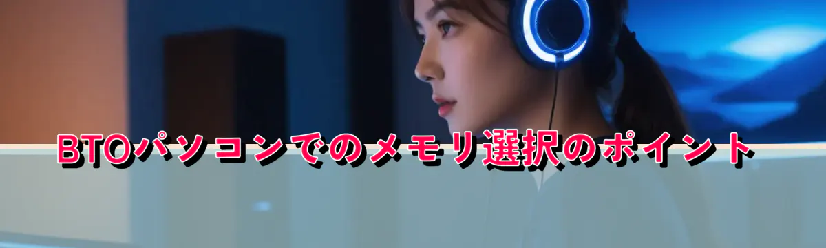 BTOパソコンでのメモリ選択のポイント