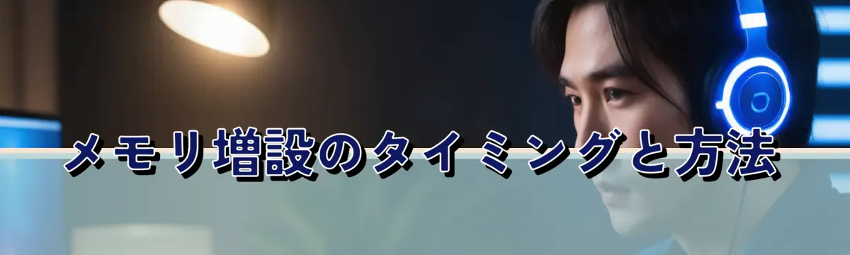 メモリ増設のタイミングと方法
