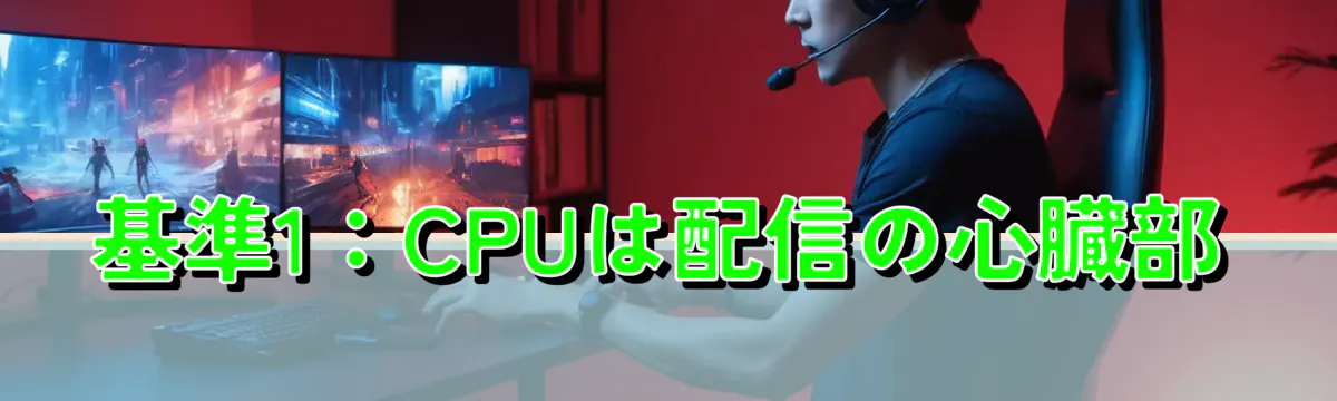 基準1:CPUは配信の心臓部