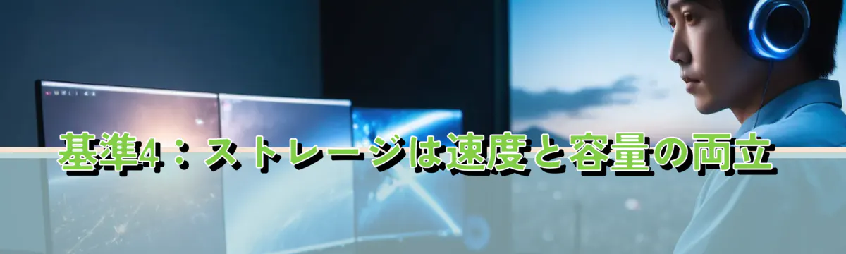 基準4:ストレージは速度と容量の両立