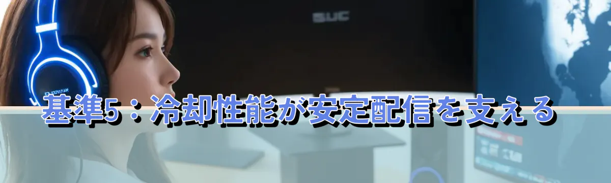 基準5:冷却性能が安定配信を支える