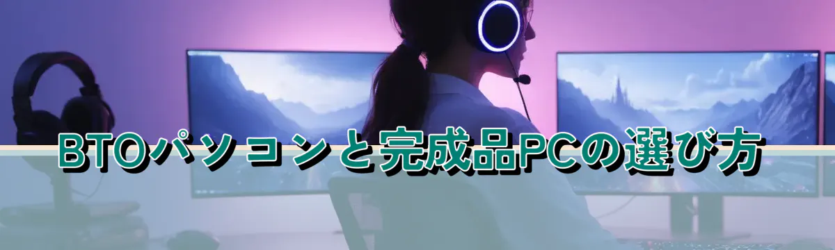 BTOパソコンと完成品PCの選び方