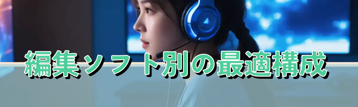 編集ソフト別の最適構成