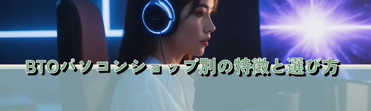 BTOパソコンショップ別の特徴と選び方