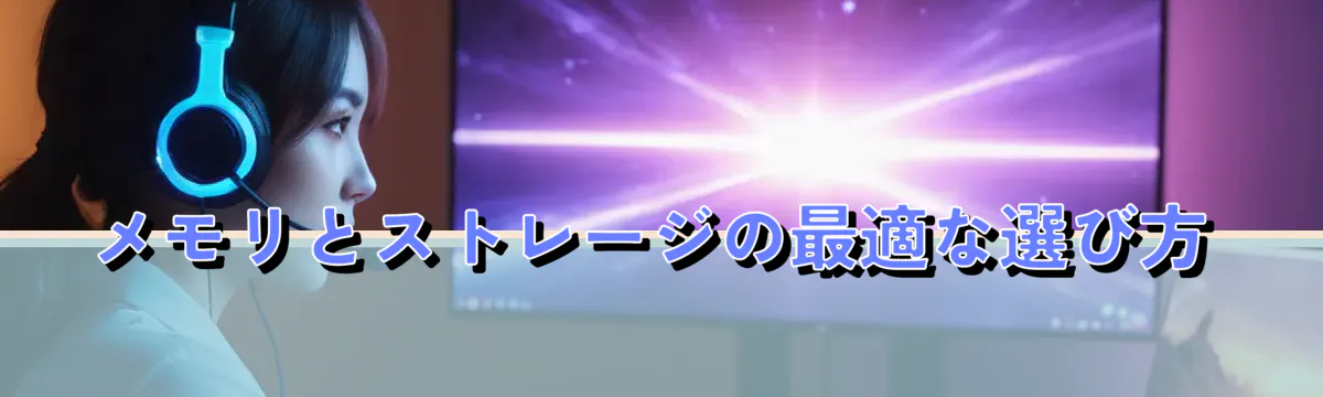 メモリとストレージの最適な選び方