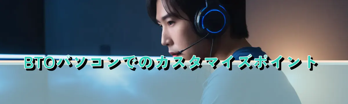 BTOパソコンでのカスタマイズポイント